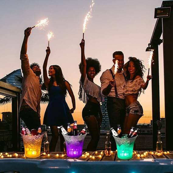 5L Ice Bucket Wireless Bluetooth Multicolor LED Rechargeable Party Speaker