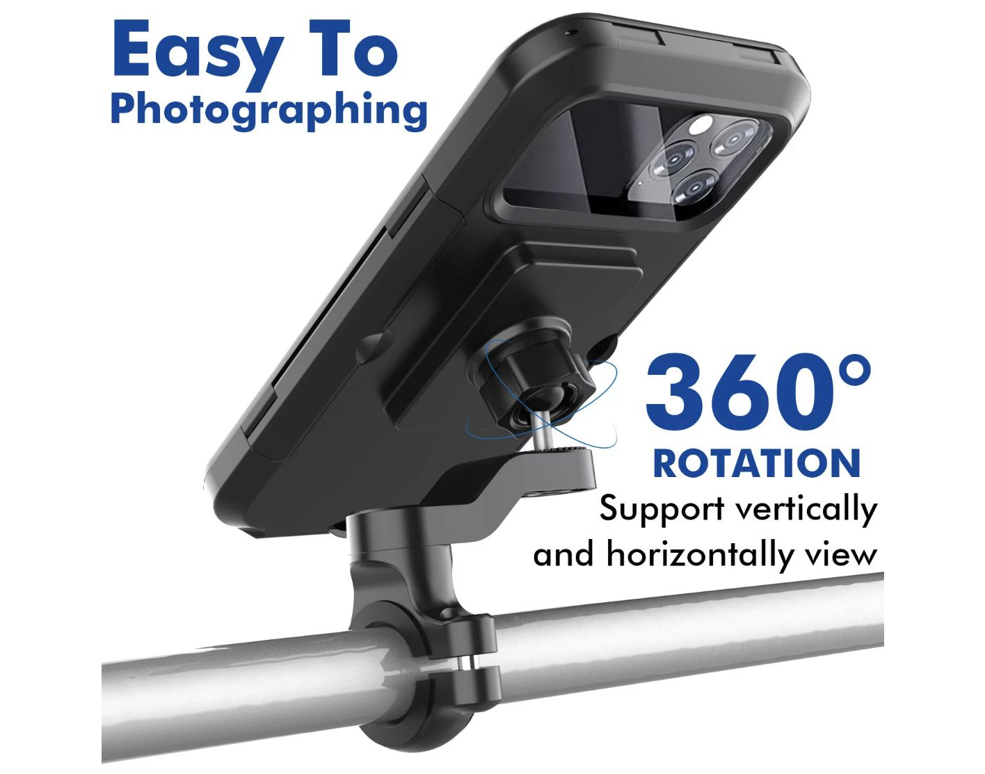 Adjustable Waterproof Case for Phone Holder – Black